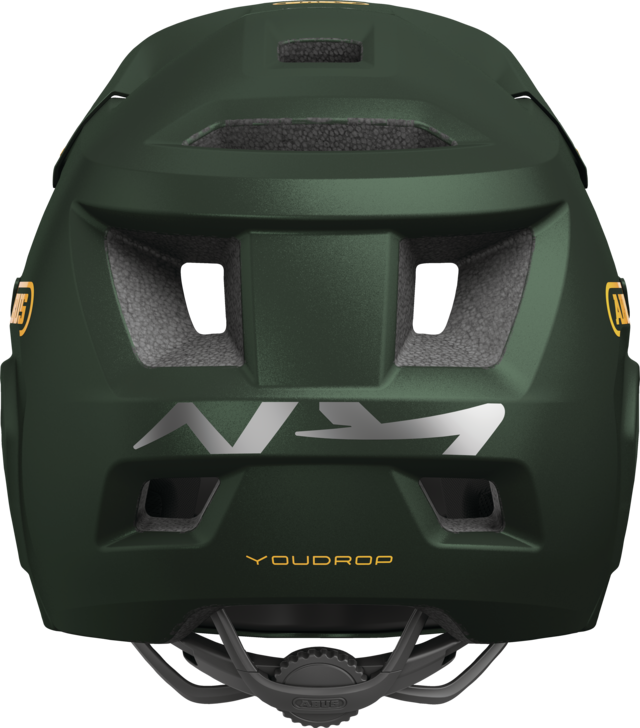 Kask MTB ABUS YOUDROP FF Junior Moss, zielony
