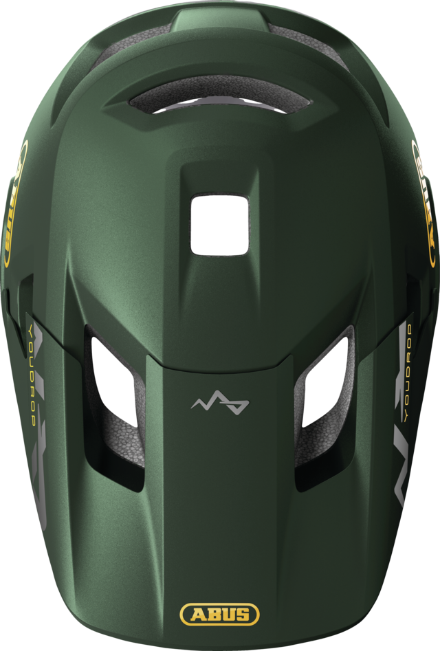 Kask MTB ABUS YOUDROP FF Junior Moss, zielony