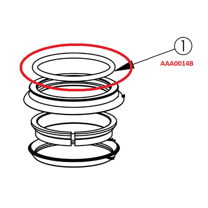 CANE CREEK 40 Uszczelka pokrywy górnej 1-1/8" ZS44 Headset, niebieska