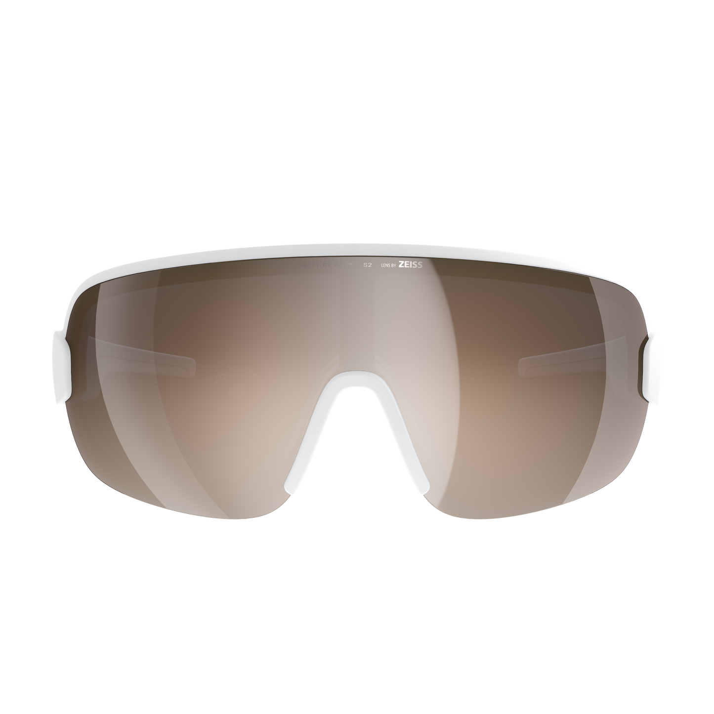 POC AIM Glasses White Clarity Trail Partly Sunny Silver Lens