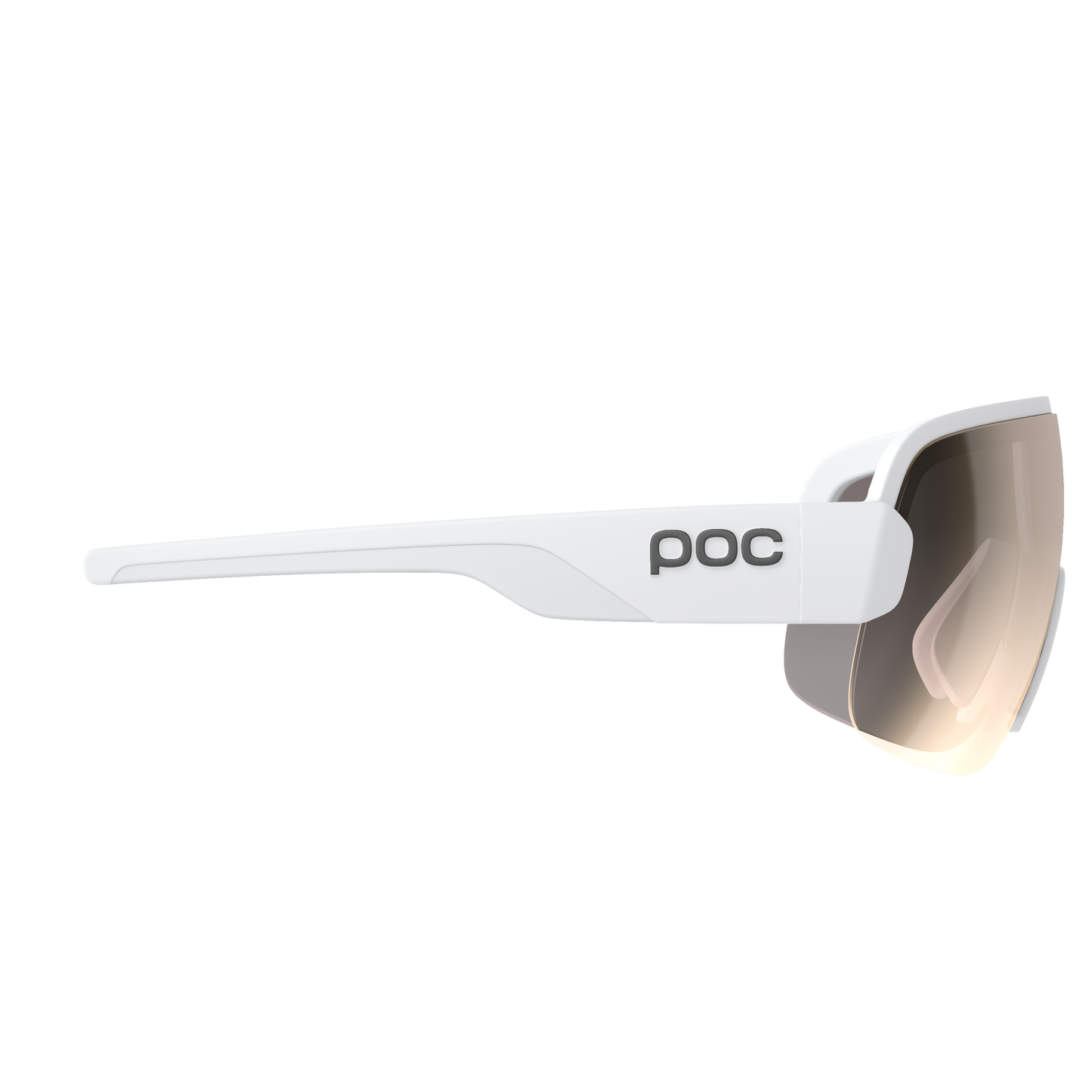 POC AIM Glasses White Clarity Trail Partly Sunny Silver Lens