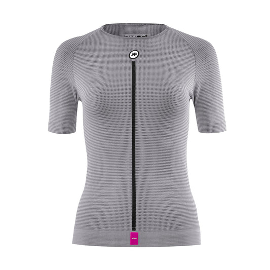 Bielizna sportowa ASSOS NS SKIN LAYER P1 z krótkim rękawem dla kobiet, kolor szary