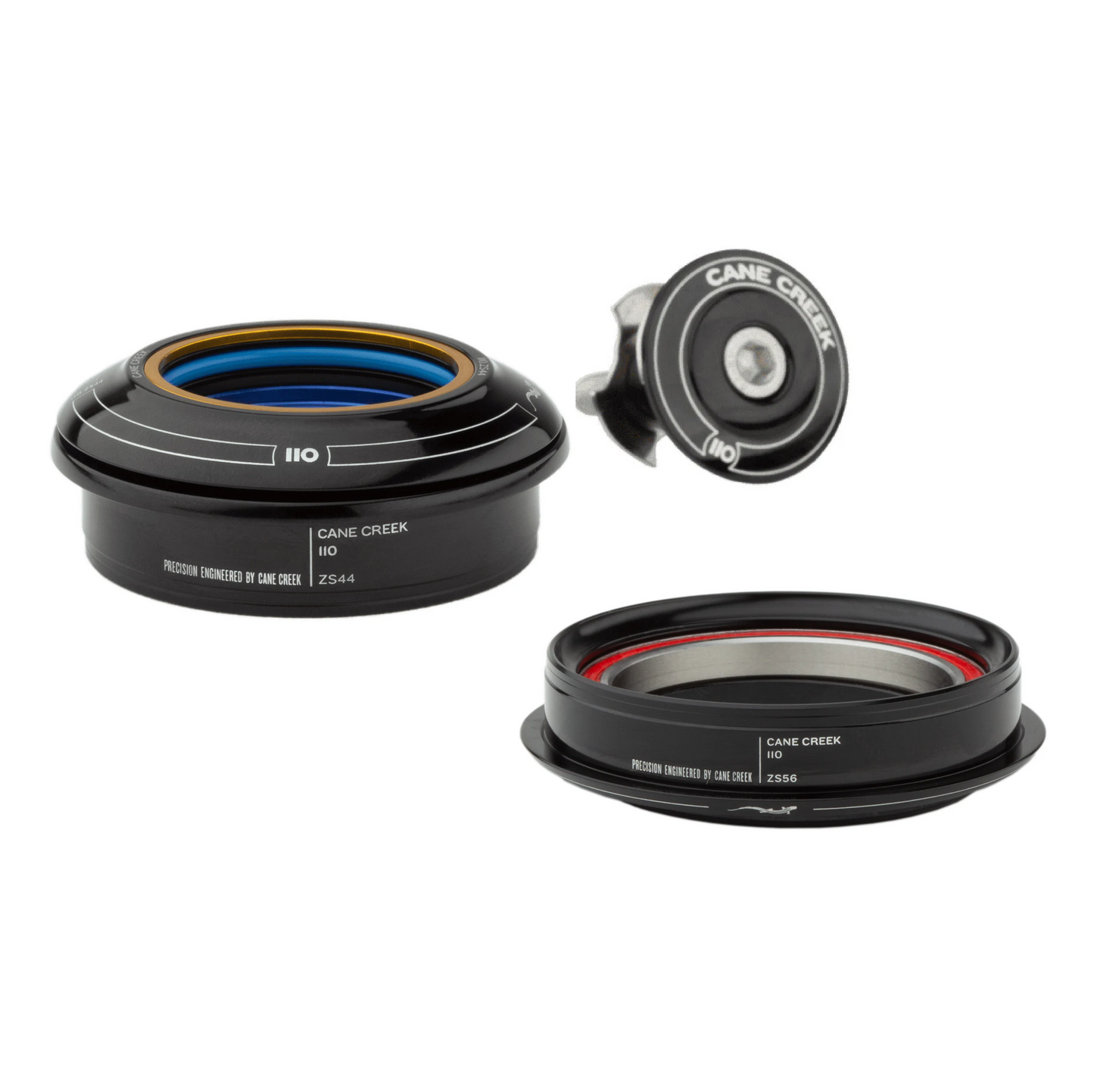 Headset CANE CREEK 110 Tapered, 1 1/8"-1.5", ZS44/28.6/H8 | ZS56/40, krótki, czarny