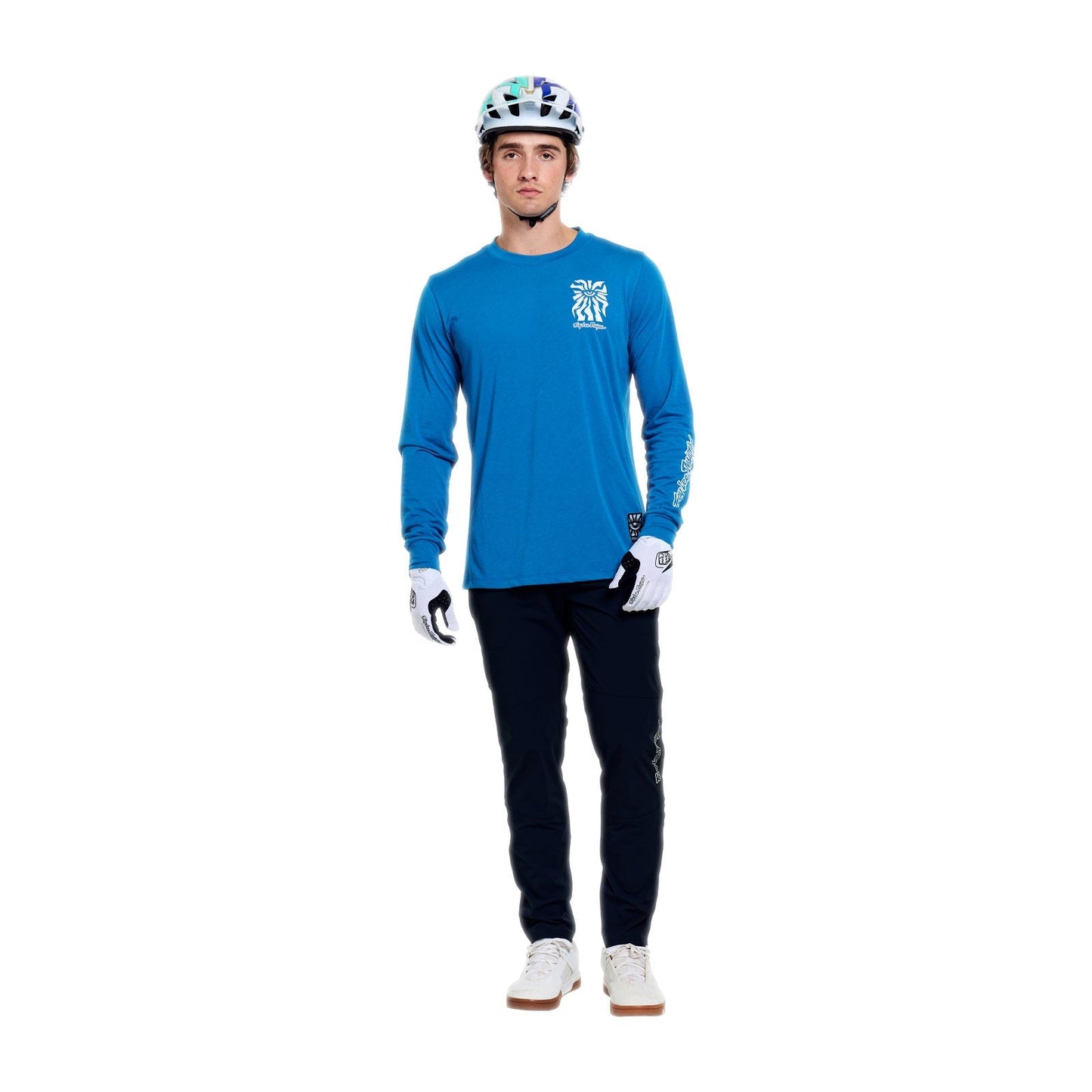 TROY LEE DESIGNS SKYLINE RIDE ONE EYE AERO Jersey z długim rękawem niebieski