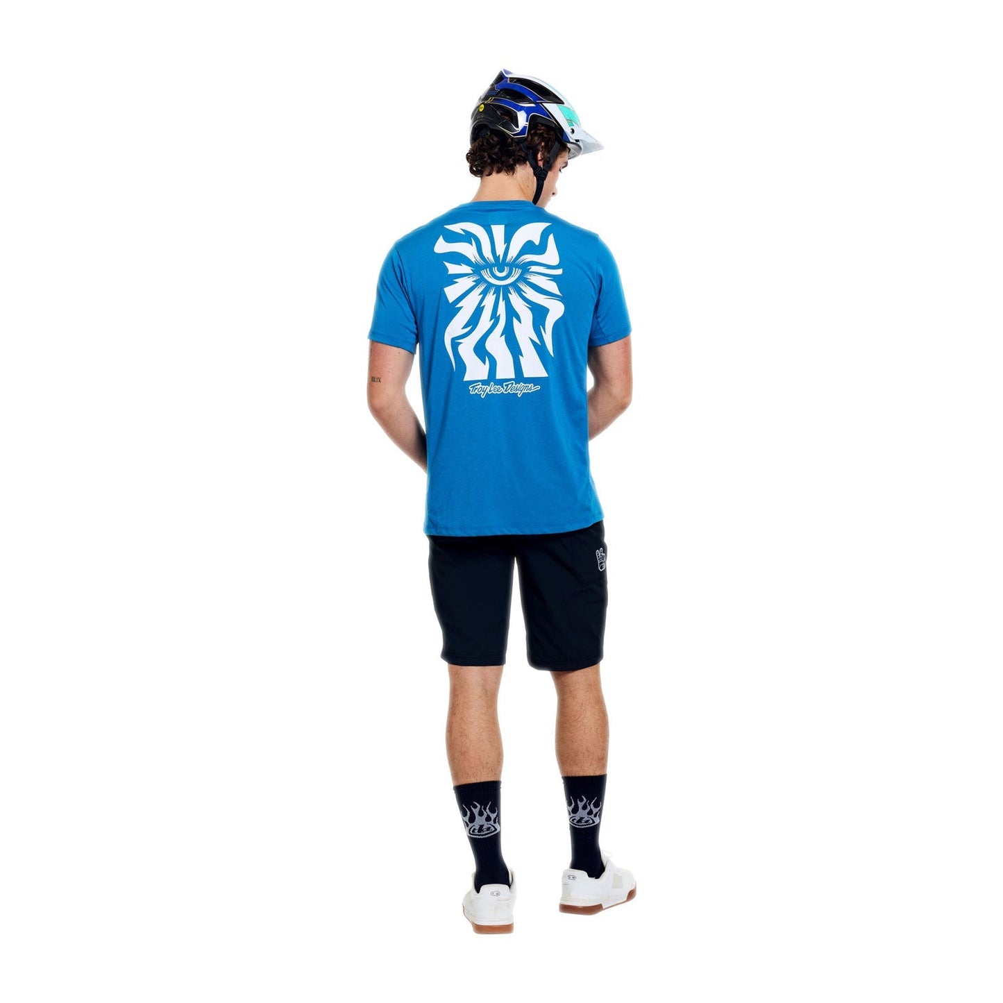 TROY LEE DESIGNS SKYLINE RIDE ONE EYE AERO Jersey z krótkim rękawem niebieski