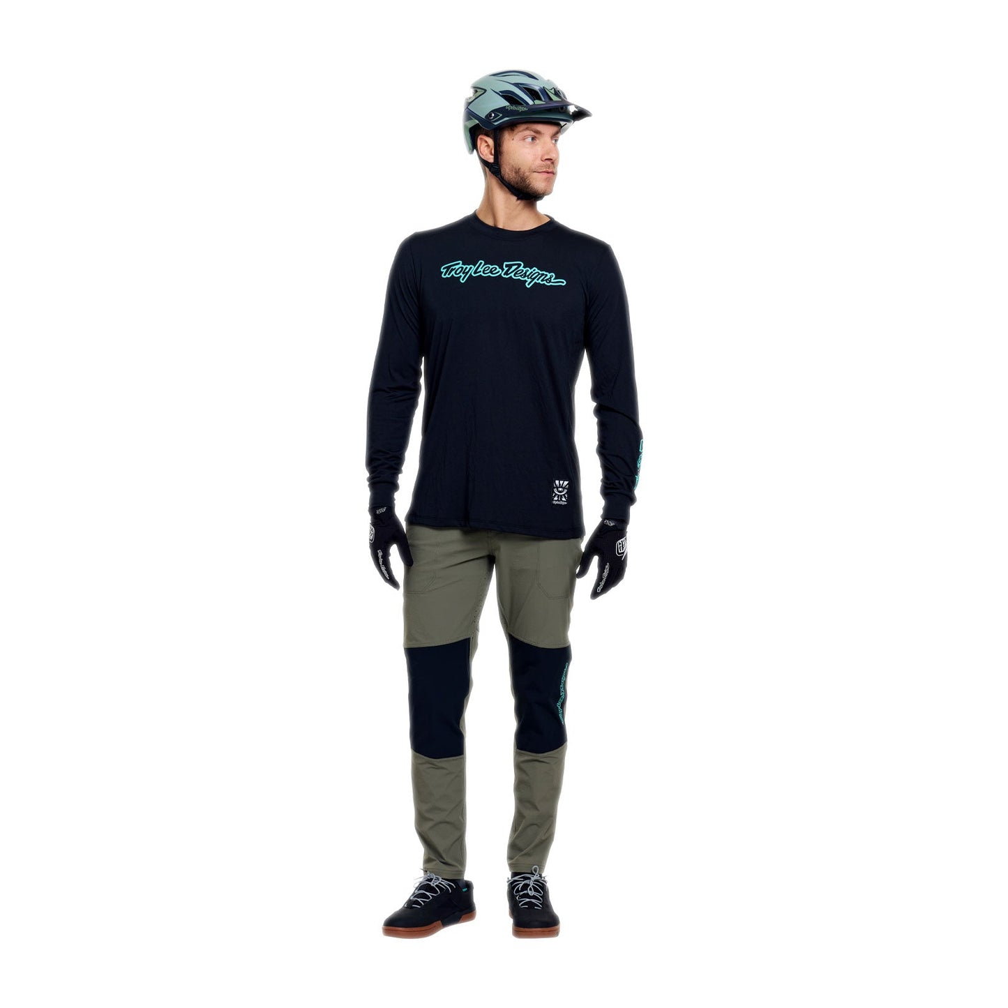 TROY LEE DESIGNS SKYLINE RIDE SIGNATURE Jersey Long Sleeve Black/Turquoise