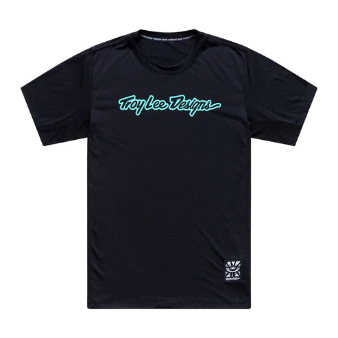 TROY LEE DESIGNS SKYLINE RIDE SIGNATURE Jersey Short Sleeve Black/Turquoise