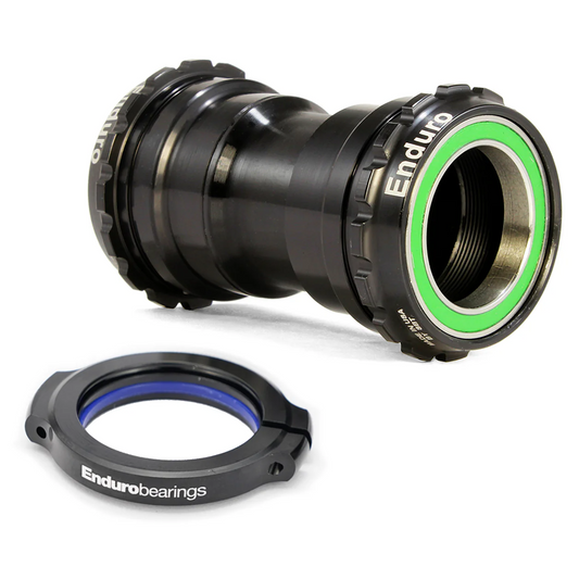 ŁOŻYSKA ENDURO Dolny wspornik TorqTite PF30 Oś 30 mm Łożyska ze stali nierdzewnej Czarny