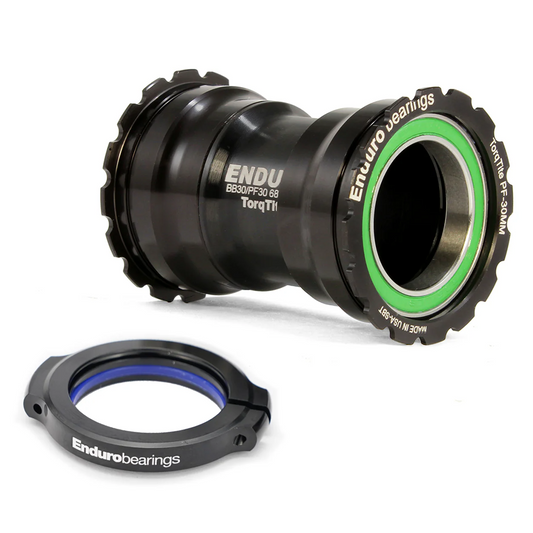 ŁOŻYSKA ENDURO Wspornik dolny TorqTite PF30 Oś 30 mm (wąska) Stal nierdzewna Czarny