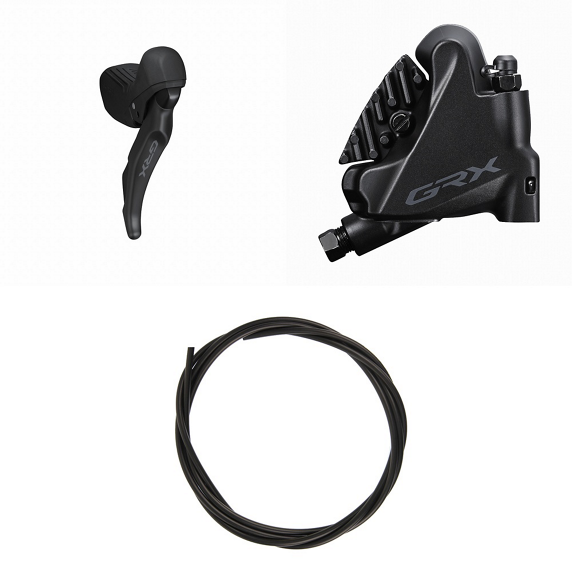 Prawa Dźwignia i Tylny Zacisk SHIMANO GRX ST-RX610 + BR-RX400 Flat Mount 12V