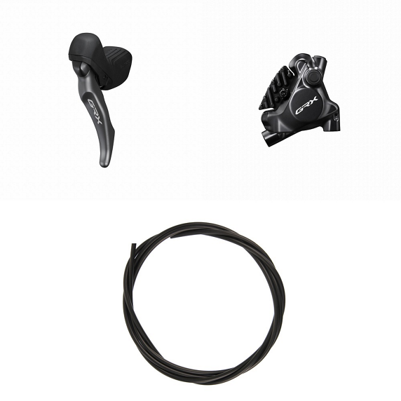 Lewa Dźwignia Mono i Przedni Zacisk SHIMANO GRX ST-RX820-LA + BR-RX820 Flat Mount
