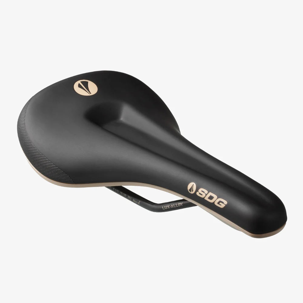 Saddle SDG BEL-AIR V3 MAX Rails Lux-Alloy Black/Beige