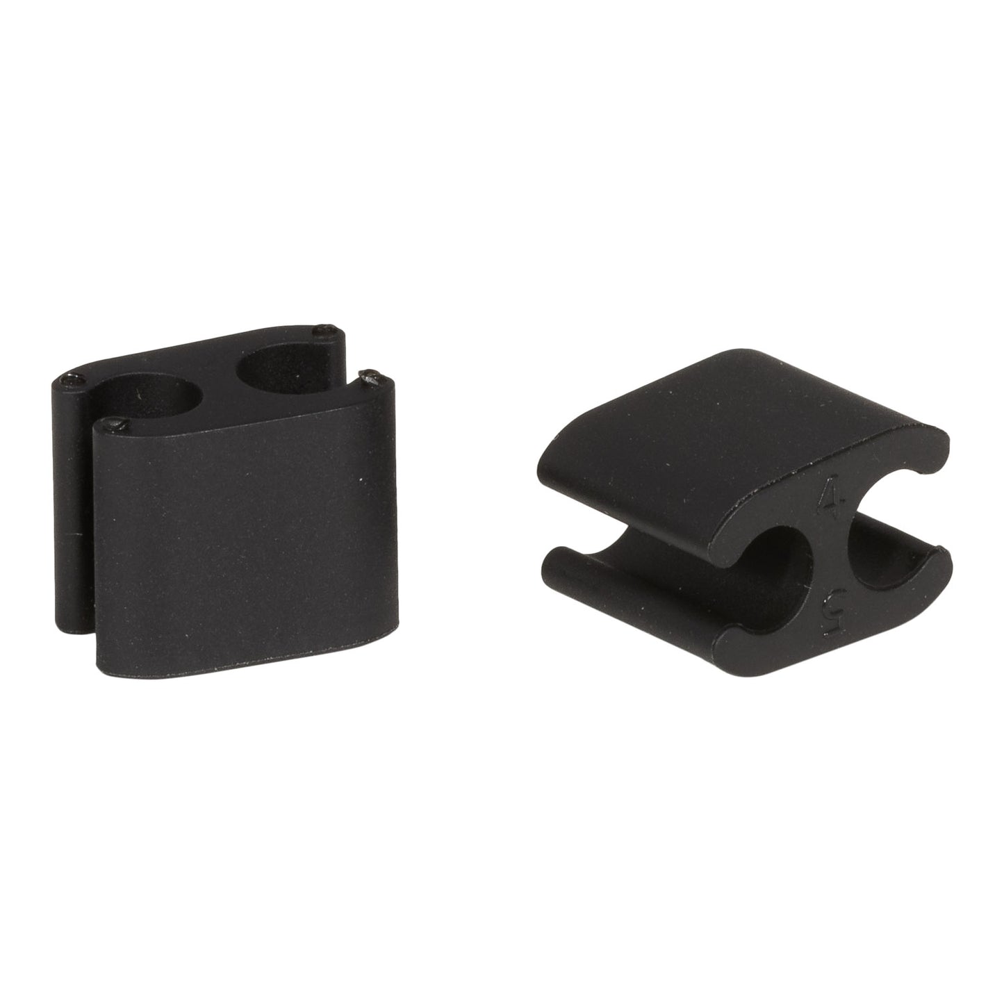 Zestaw 10 plastikowych kabli ELVEDES Clips Duo Black 5mm/5mm