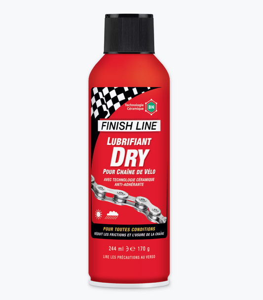 Smar do Łańcucha FINISH LINE DRY LUBE Teflon - Wszystkie Warunki – Aerozol (244ml)