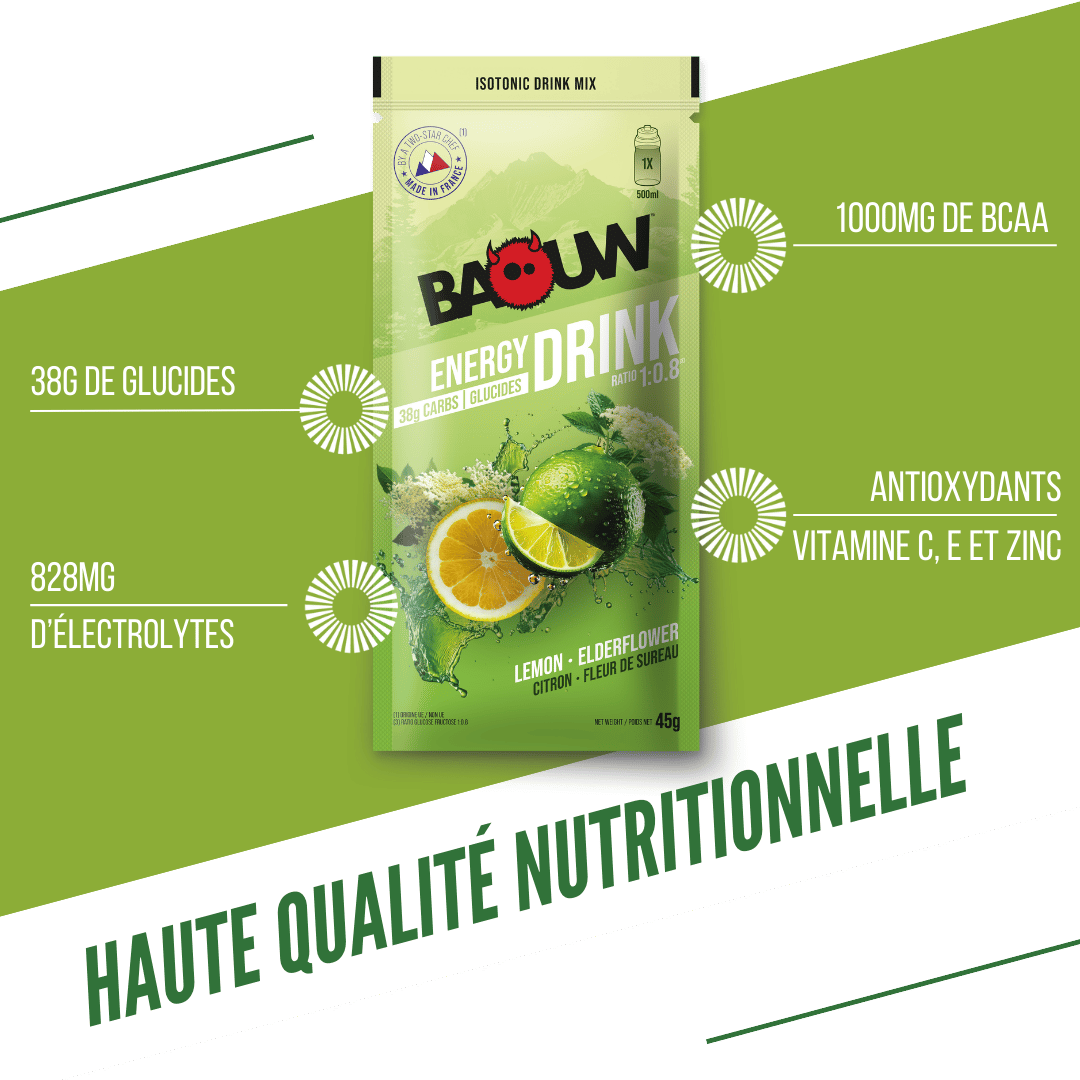 BAOUW ISOTONIC Energy Drink (45g) Limonka/Bławatek