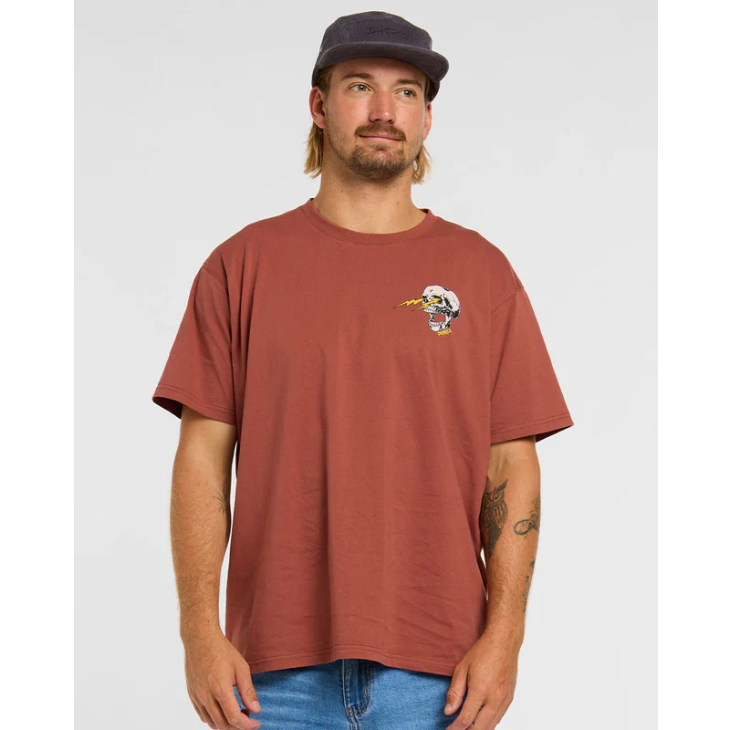 T-Shirt DHARCO COTTON RUST z krótkim rękawem brązowy