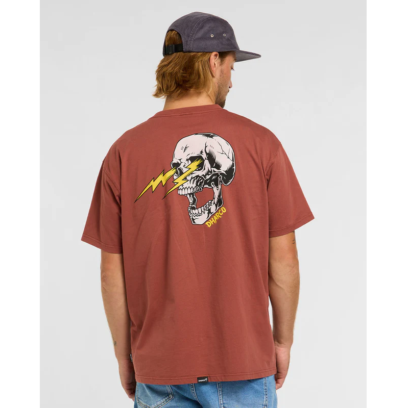 T-Shirt DHARCO COTTON RUST z krótkim rękawem brązowy