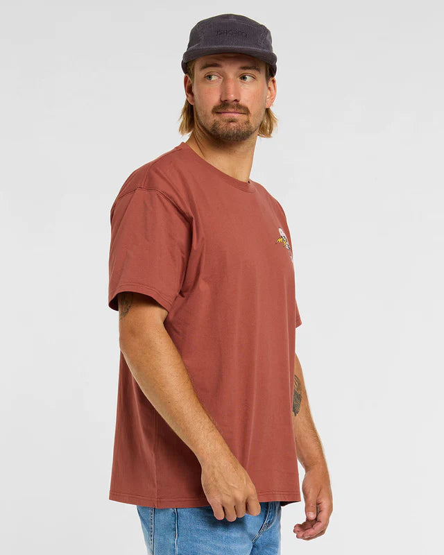 T-Shirt DHARCO COTTON RUST z krótkim rękawem brązowy