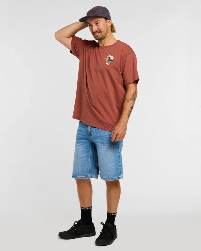 T-Shirt DHARCO COTTON RUST z krótkim rękawem brązowy