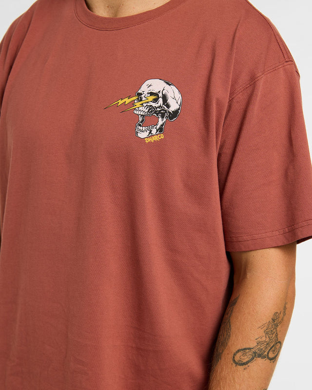 T-Shirt DHARCO COTTON RUST z krótkim rękawem brązowy