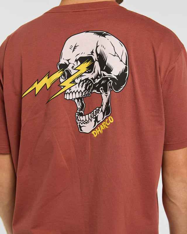 T-Shirt DHARCO COTTON RUST z krótkim rękawem brązowy