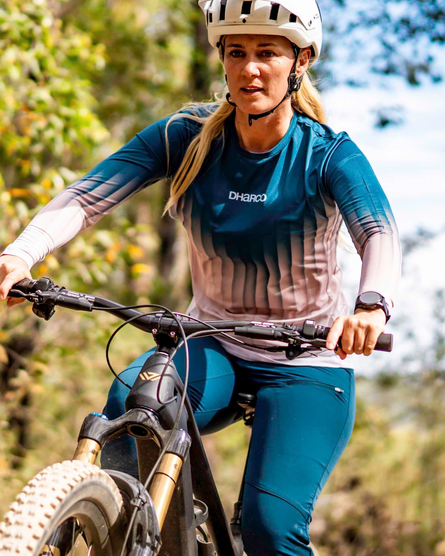 Damska koszulka z długim rękawem DHARCO RACE DUSTY PRISM czarny/różowy