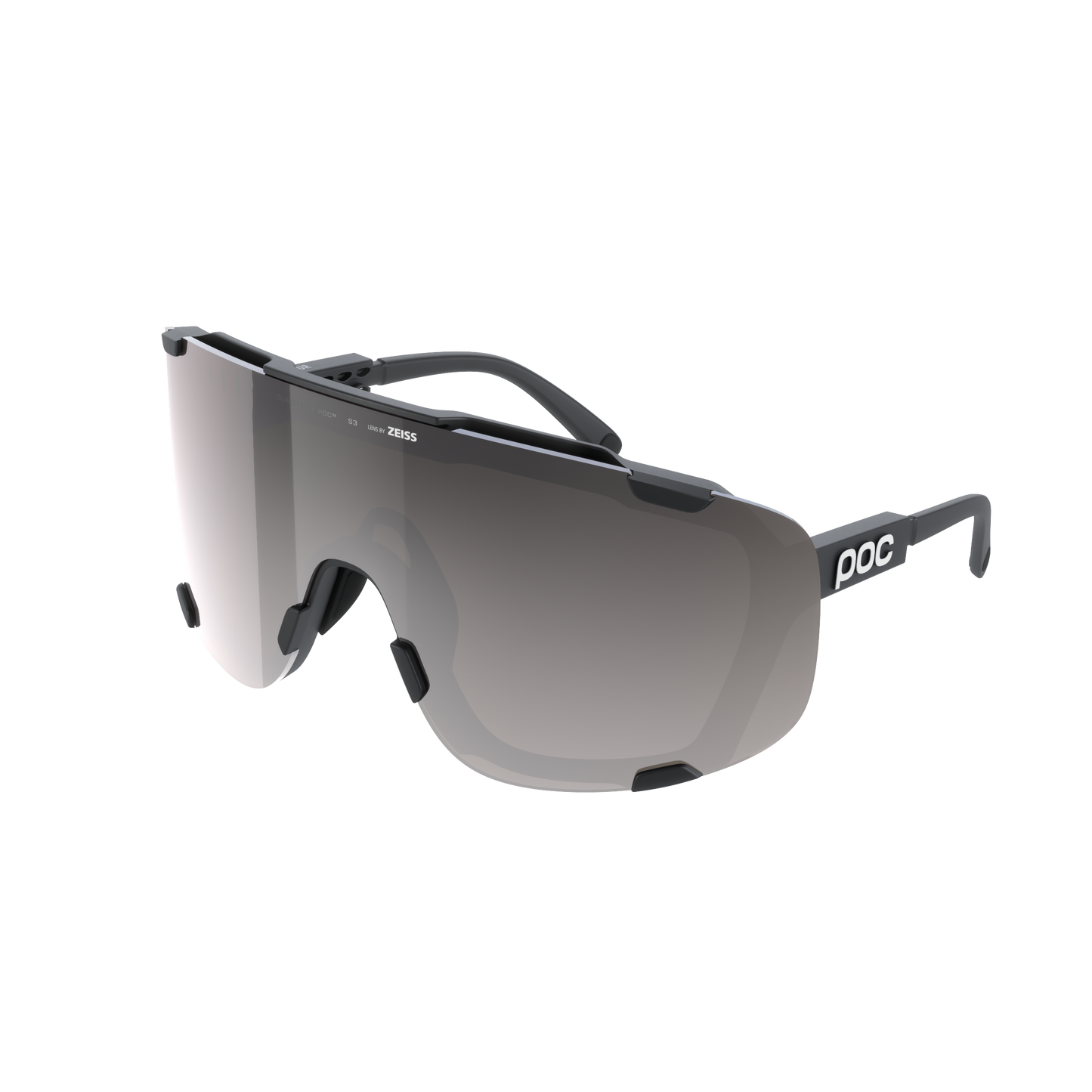 POC DEVOUR + Black Glasses Clarity Road Sunny Silver
