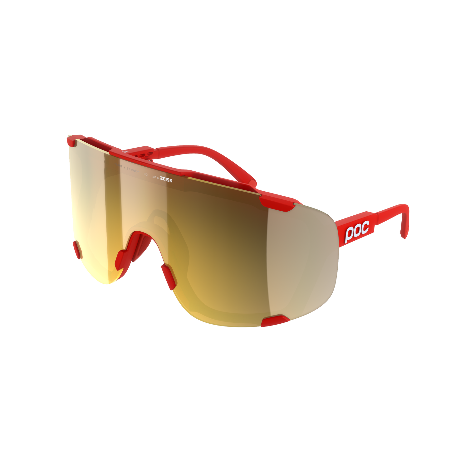 POC DEVOUR + Red Glasses Clarity Road Partly Sunny Gold