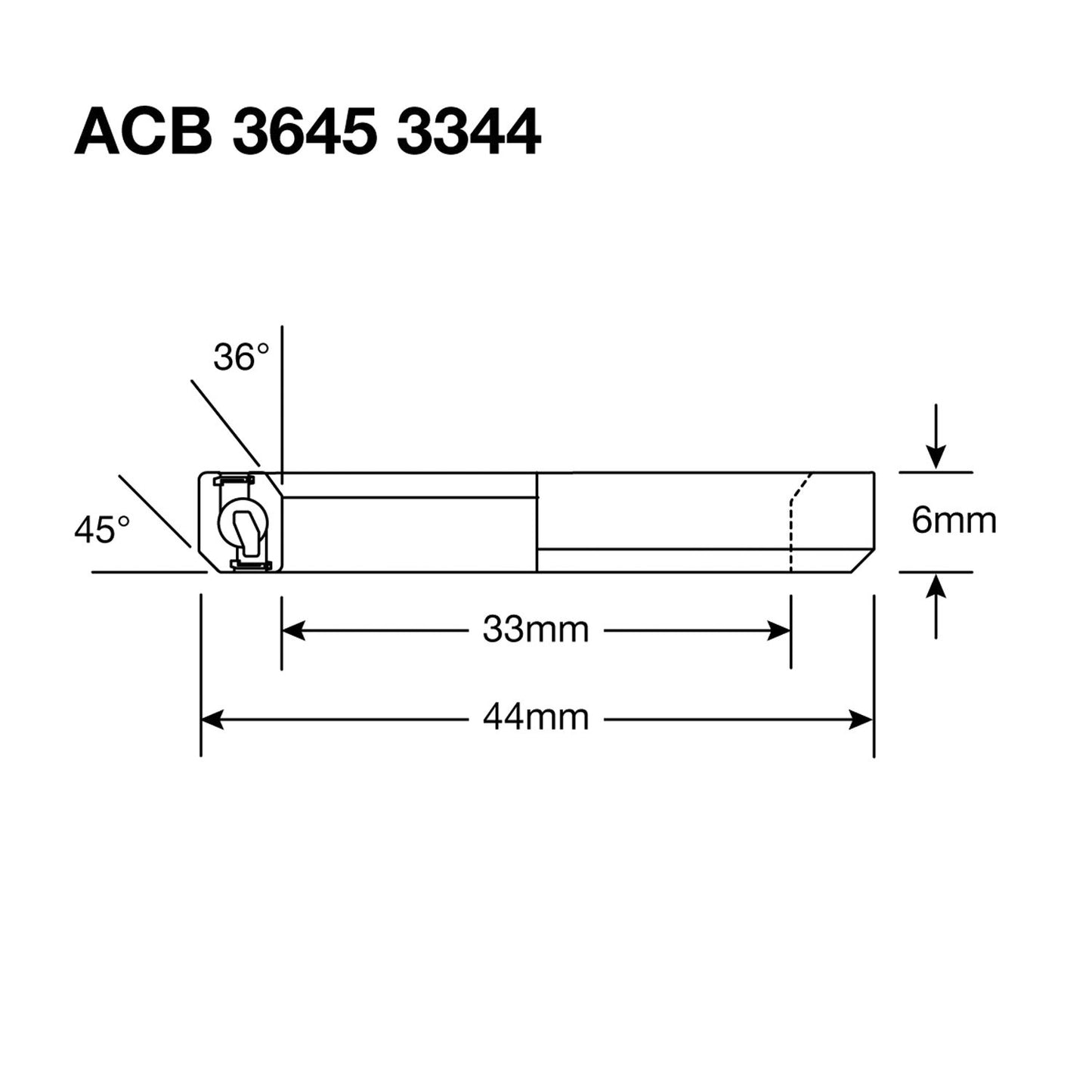 ENDURO BEARINGS 3344 SS - 440c Stainless - 33x44x6 (36x45°) ACB Steering Bearing