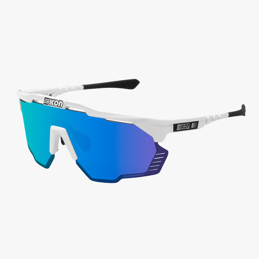 Okulary przeciwsłoneczne SCICON AEROSHADE KUNKEN White Multimirror Blue