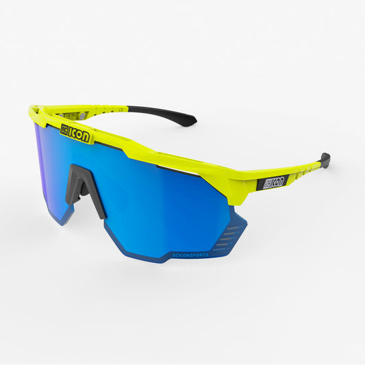 Gogle SCICON AEROSHADE KUNKEN Fluo Yellow Multimirror Blue