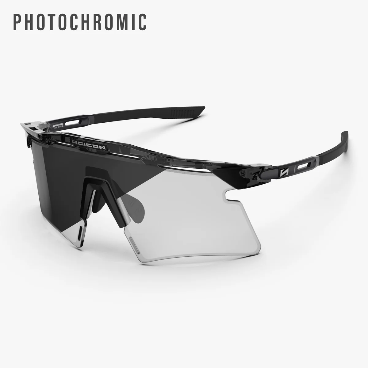 Okulary przeciwsłoneczne SCICON AEROSHADE 2.0 TITANIUM Black Crystal Gloss Grey Photochromic Lens