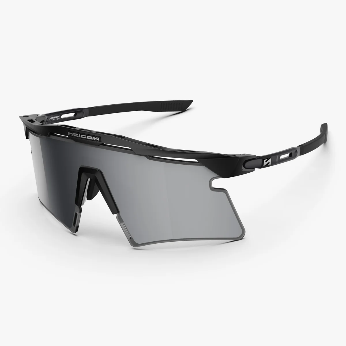 Okulary SCICON AEROSHADE 2.0 TITANIUM Matt Black Multimirror Silver + różowe soczewki