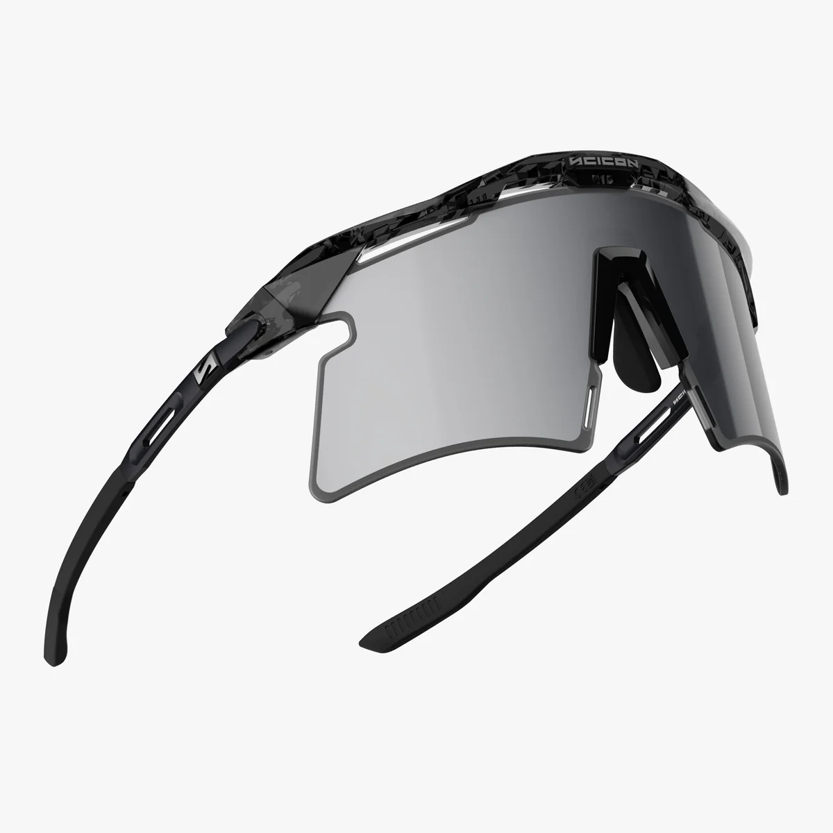 Okulary SCICON AEROSHADE 2.0 TITANIUM Czarny kryształ z połyskiem Multimirror Silver + różowe soczewki