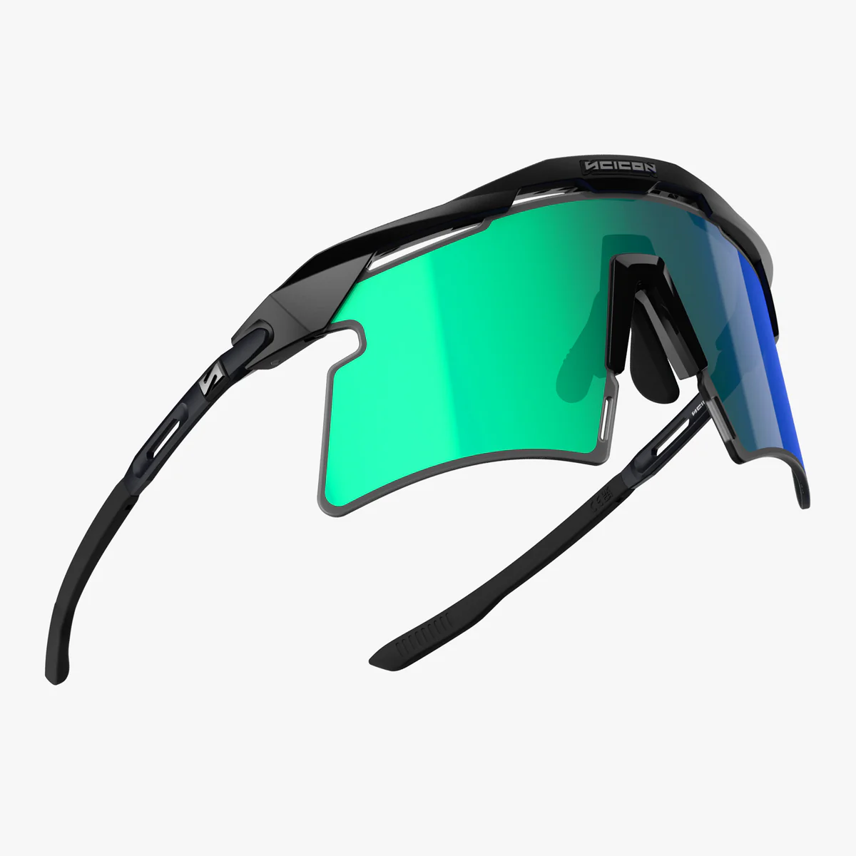 SCICON AEROSHADE 2.0 TITANIUM Glasses Black Matt Multimirror Lens Blue Green + Pink