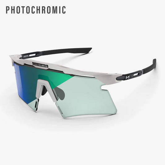 Okulary SCICON AEROSHADE 2.0 TITANIUM White Metal Niebiesko-zielone soczewki fotochromowe
