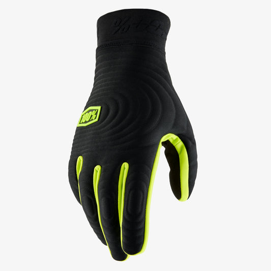 Rękawice 100% BRISKER XTREME czarne/żółte