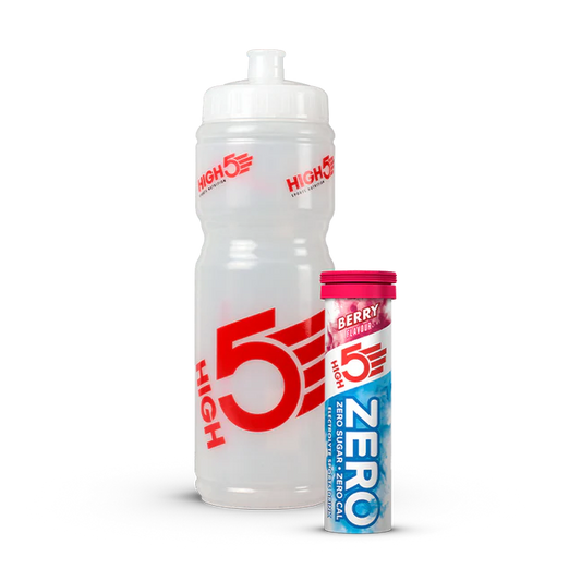Bottle + 10 HIGH5 CYCLE PACK Electrolyte Hydration Tablets Fruits Red
