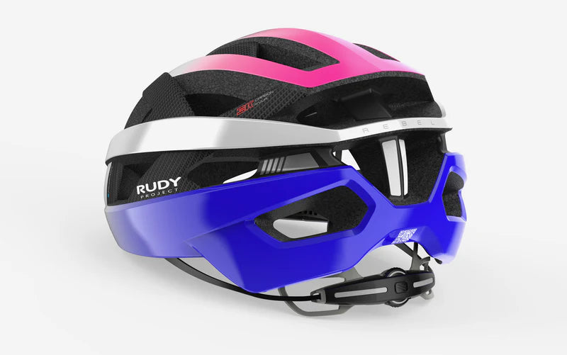 Kask szosowy RUDY PROJECT REBEL CARBON biały/fioletowy/różowy