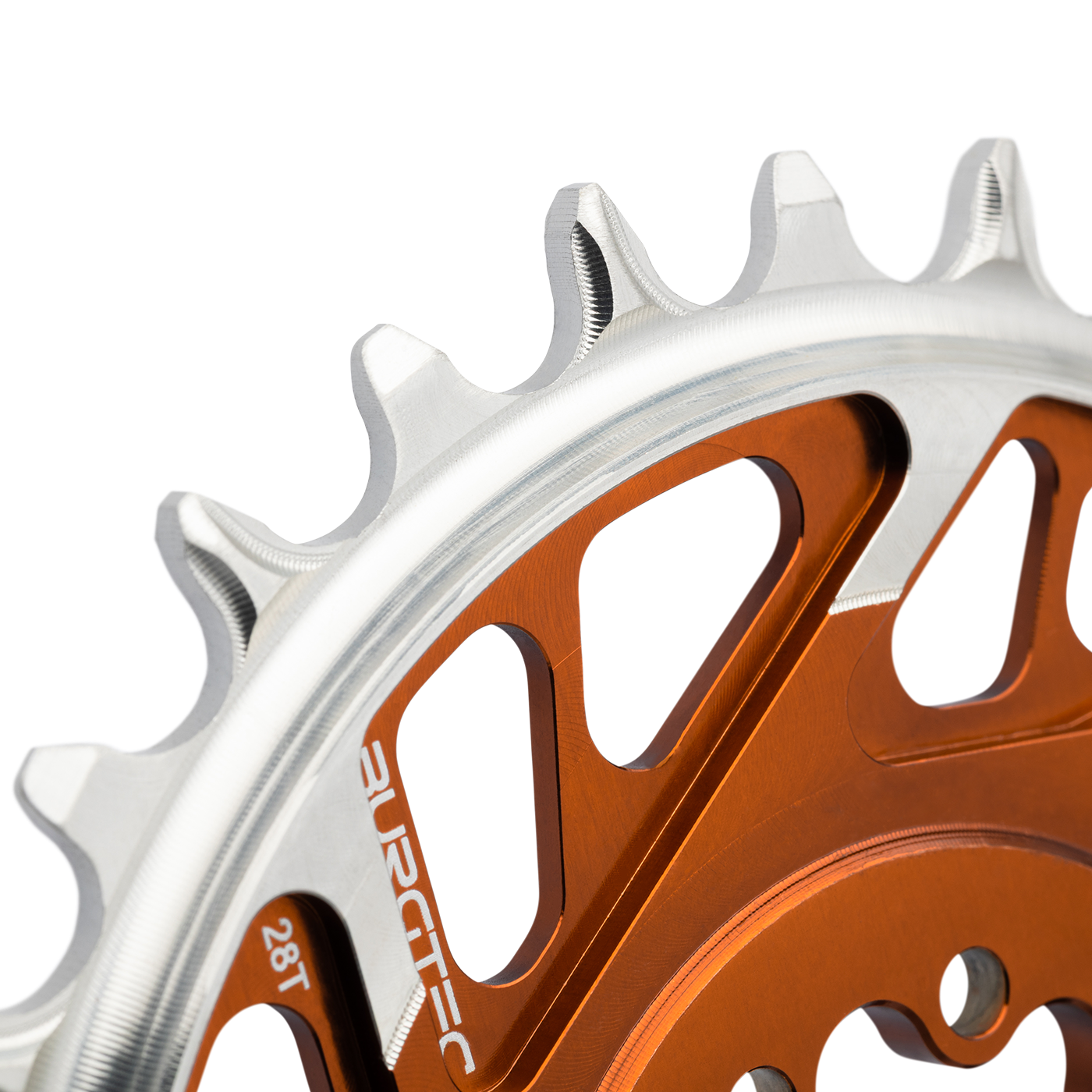 Tarcza łańcuchowa mono BURGTEC THICK THIN 12V BOOST Montaż bezpośredni 8 śrub typu T Wąski szeroki offset 3 mm Brąz