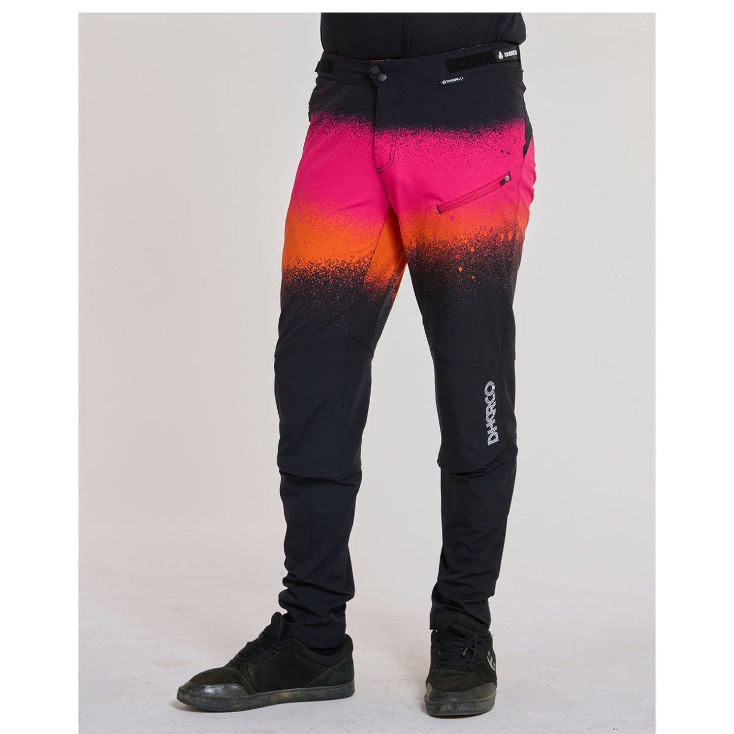 Spodnie DHARCO GRAVITY BLACK SNAKE czarny/pomarańczowy