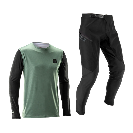LEATT MTB GRAVITY 1.0 Junior Black/Green Jersey + Pants Kit