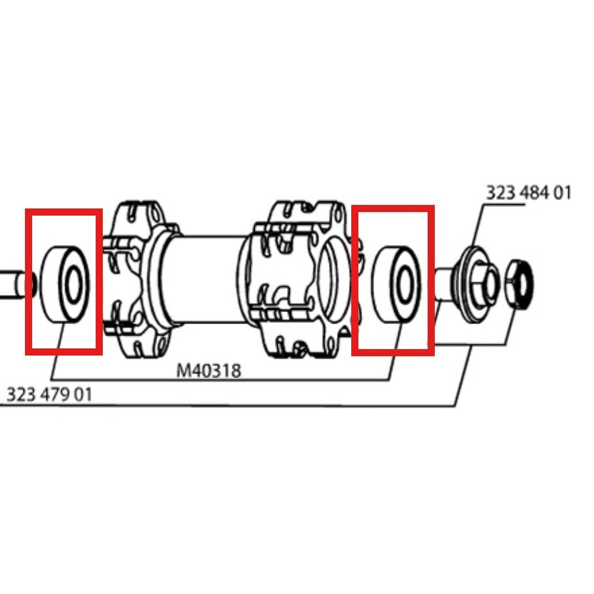 ZESTAW 2 ŁOŻYSK PIASTY MAVIC 12X28X8 6001