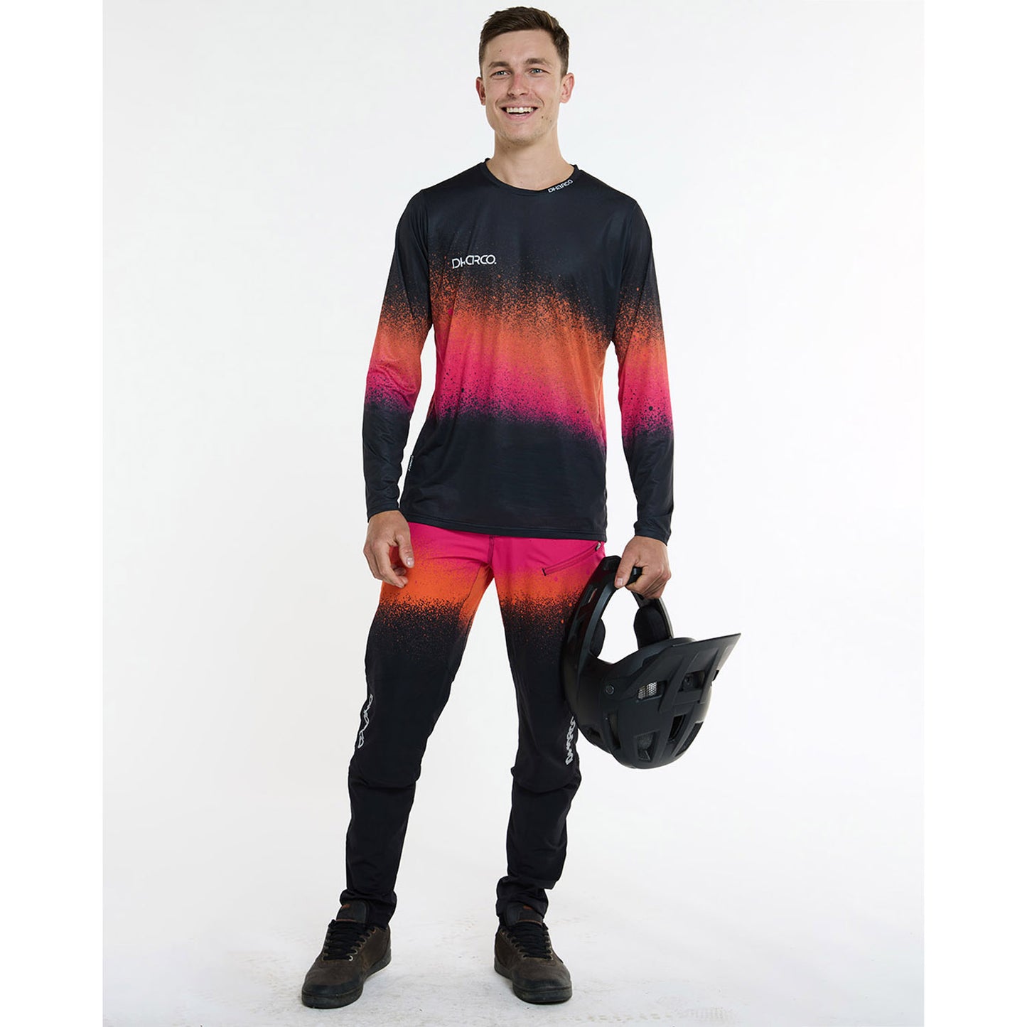 Spodnie DHARCO GRAVITY BLACK SNAKE czarny/pomarańczowy