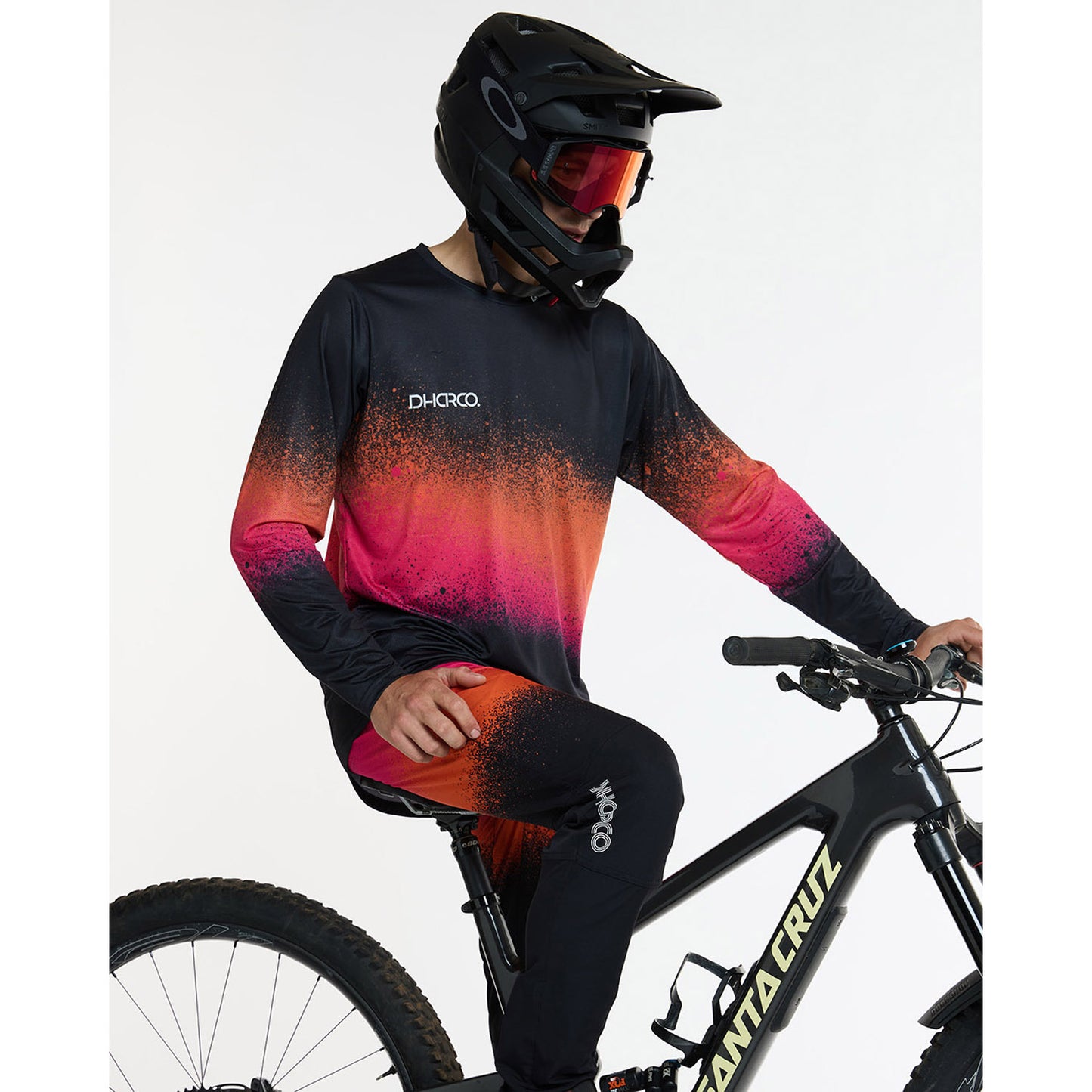 Spodnie DHARCO GRAVITY BLACK SNAKE czarny/pomarańczowy
