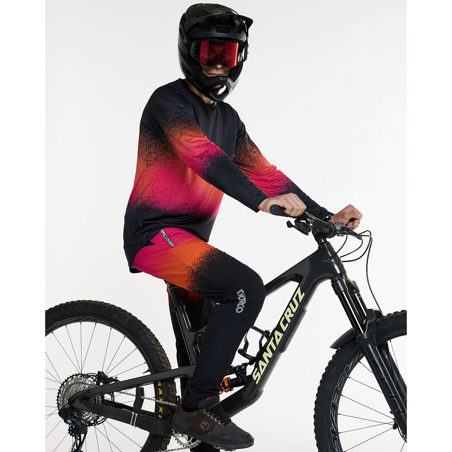 Spodnie DHARCO GRAVITY BLACK SNAKE czarny/pomarańczowy