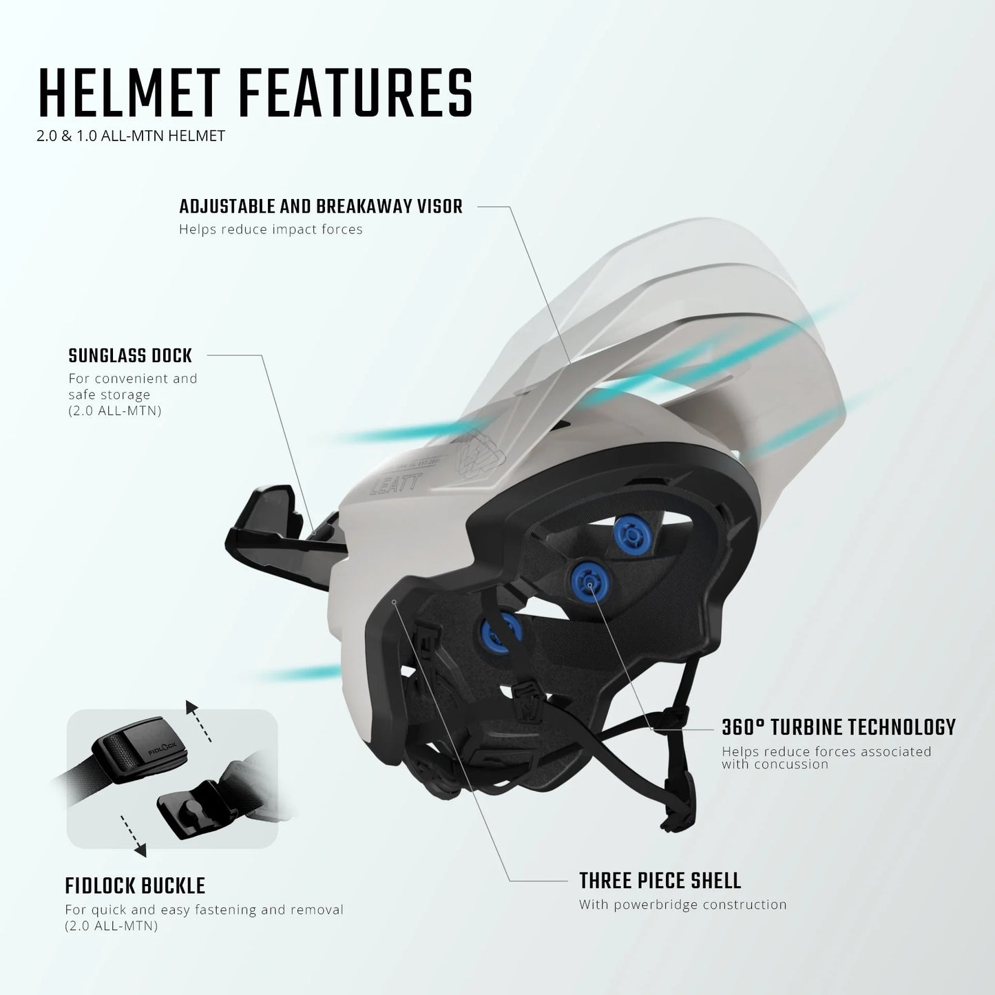 MTB Helmet LEATT ALL-MOUNTAIN 1.0 Blue