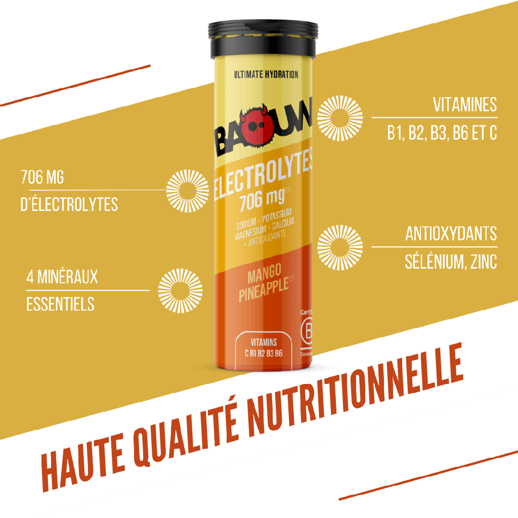 BAOUW Energy Drink (Tube of 10 tablets) Mango/Pineapple