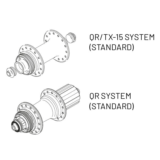 Pair of MICHE XM 45 26" Axle 9/15 - 9x135 mm Tubeless Wheels