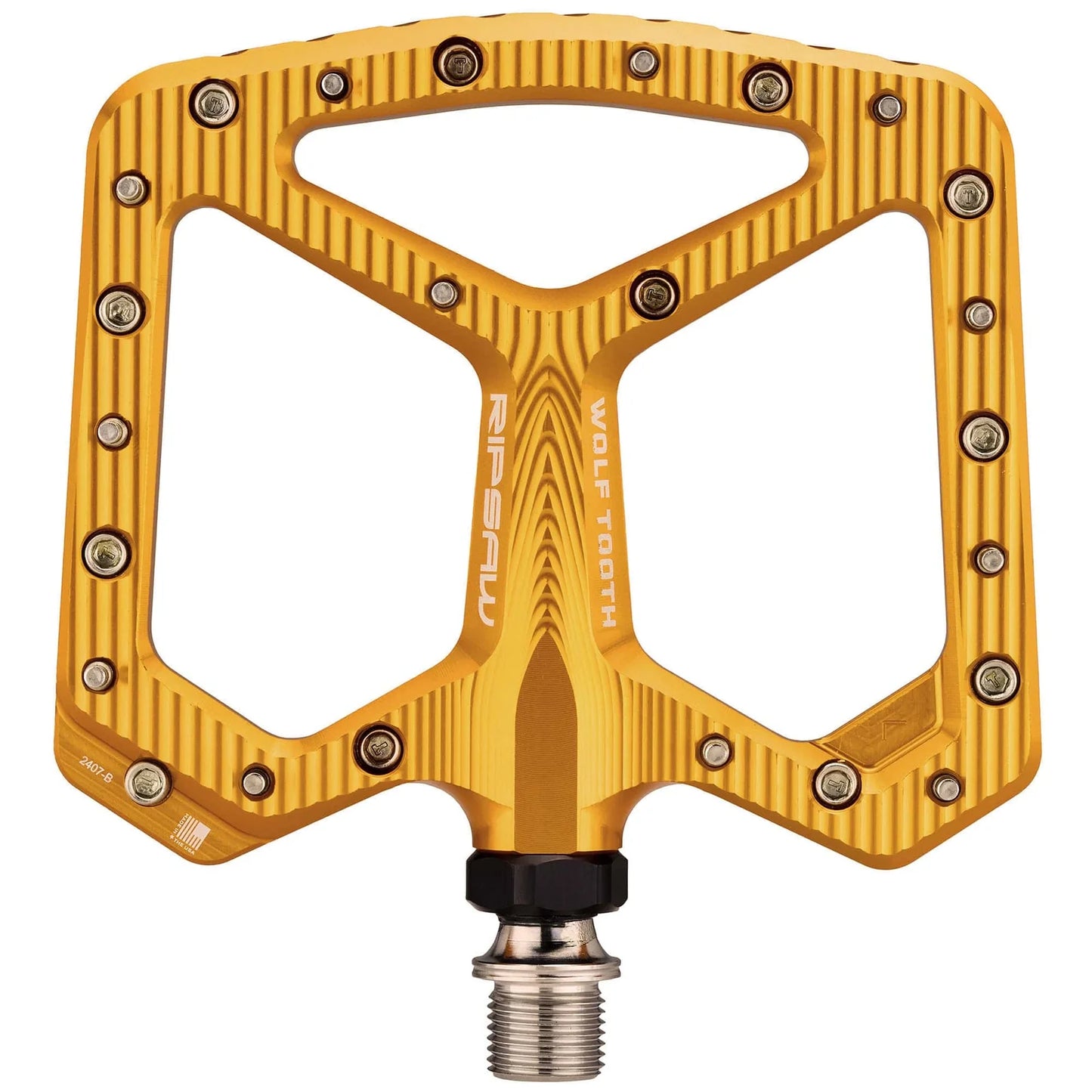 WOLF TOOTH RIPSAW Gold Flat Pedals